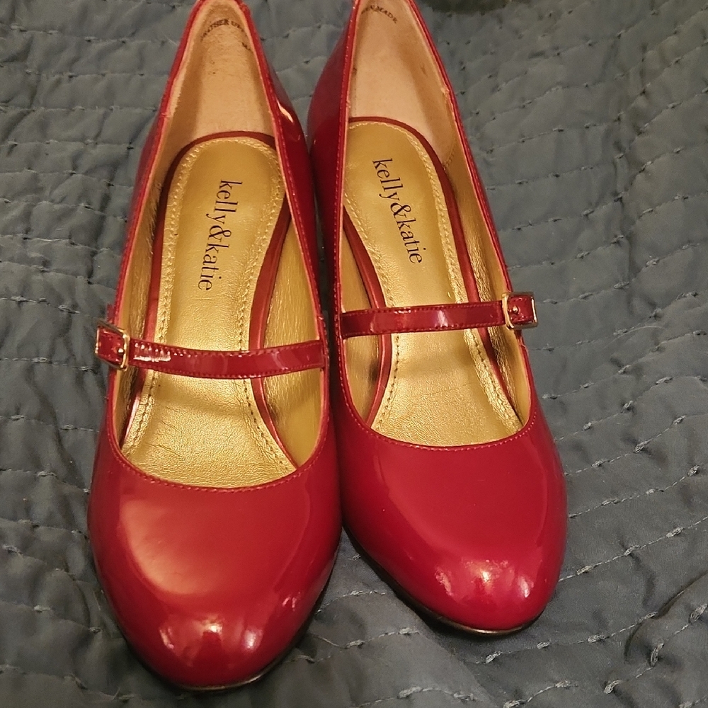 Kelly & Katie Red Mary Jane Heels